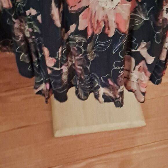 *Final Price* Free People Dress Women's 4 Navy Blue Pink Floral Boho Summer - Picture 13 of 16